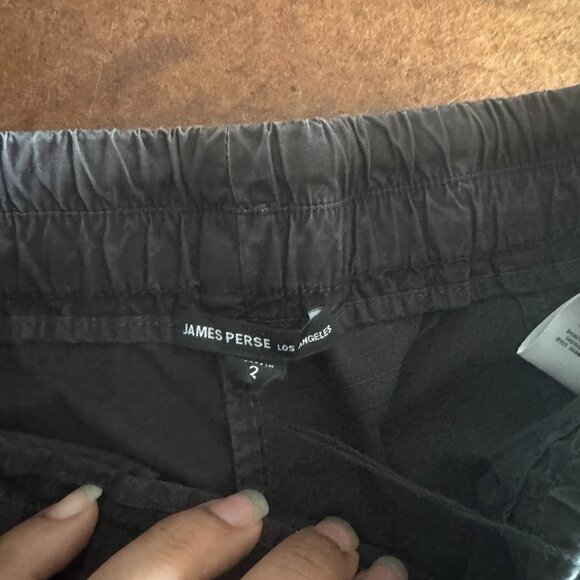 NWT James Perse Ripstop cargo pants charcoal black Size 2 - Picture 4 of 9